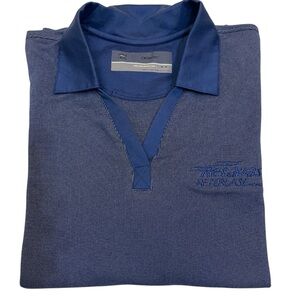 5$20 Cutter and Buck Blue Retavase Polo Golf Shirt- Drug Rep Item